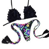 Floral Sexy Push Up Brazilian Bikini